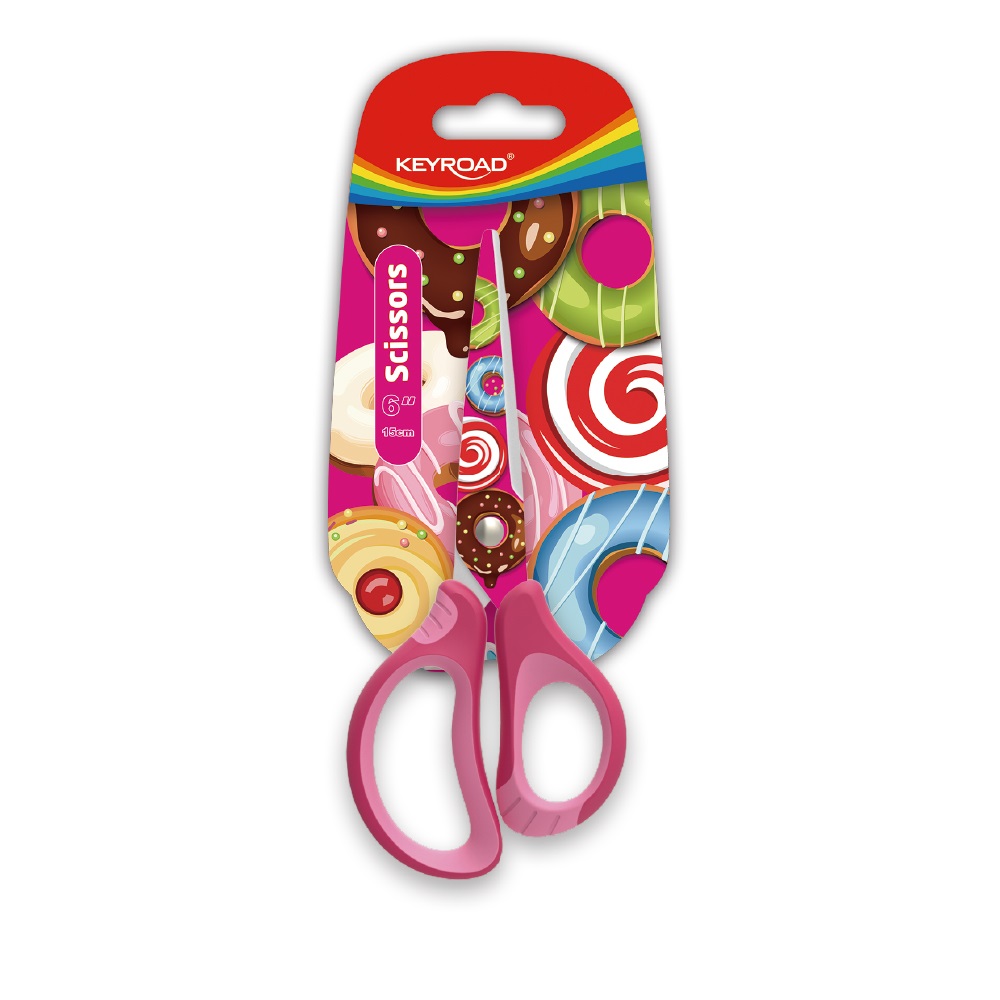 Olló 15 cm hegyes fejű 24 db/display Keyroad Tattoo vegyes színek - Image 6