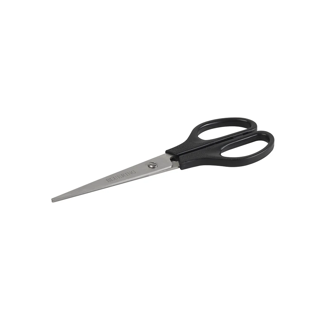Olló 17cm, műanyag fekete nyél hegyes penge Bluering® - Image 2