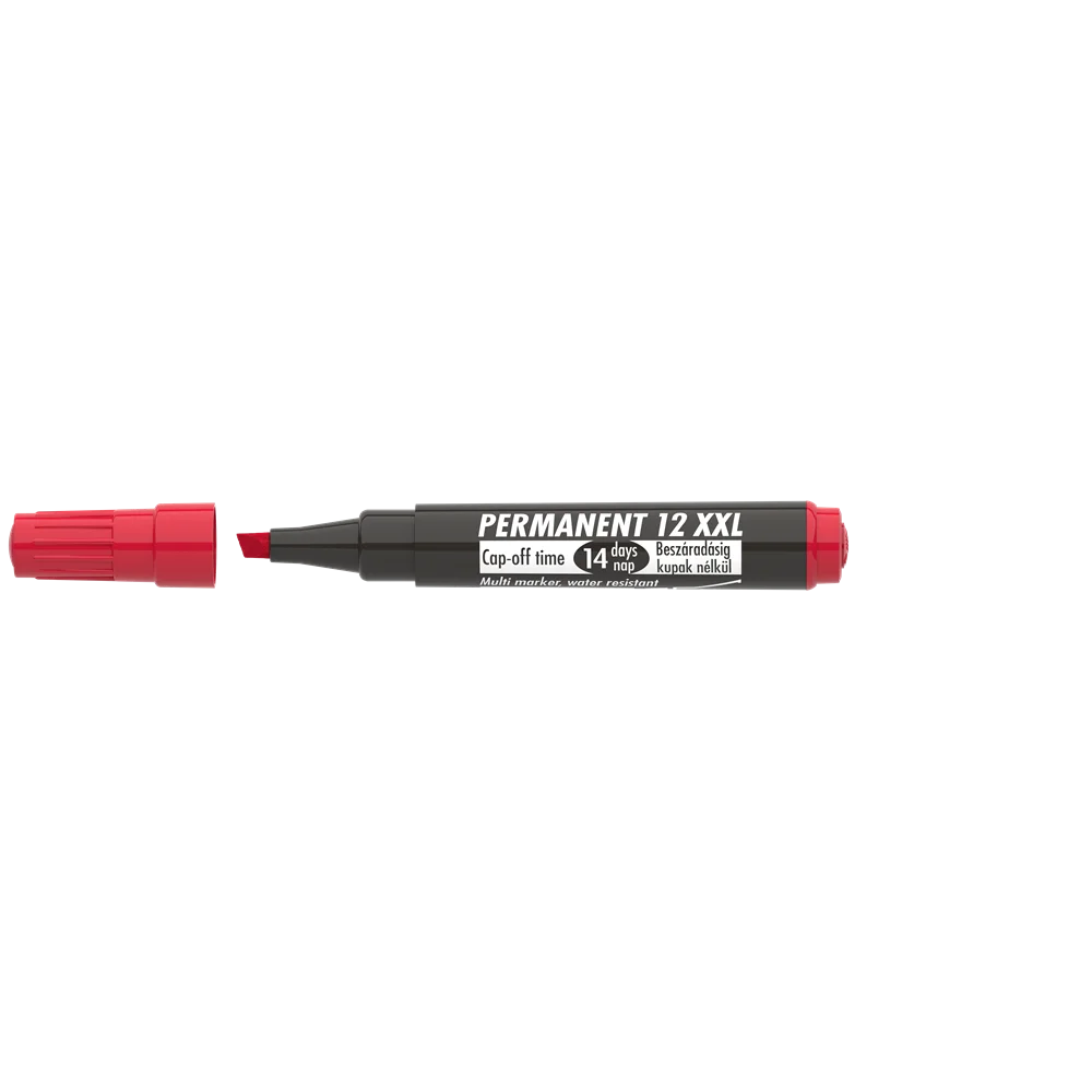 Alkoholos marker 1-4mm, vágott Ico 12XXL piros