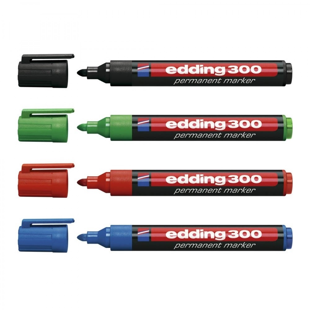 Alkoholos marker 1,5-3mm, kerek Edding 300, 4 klf.szín