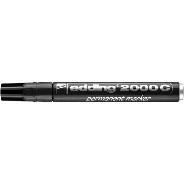 Alkoholos marker 1,5-3mm, kerek hegyű, Edding 2000 fekete