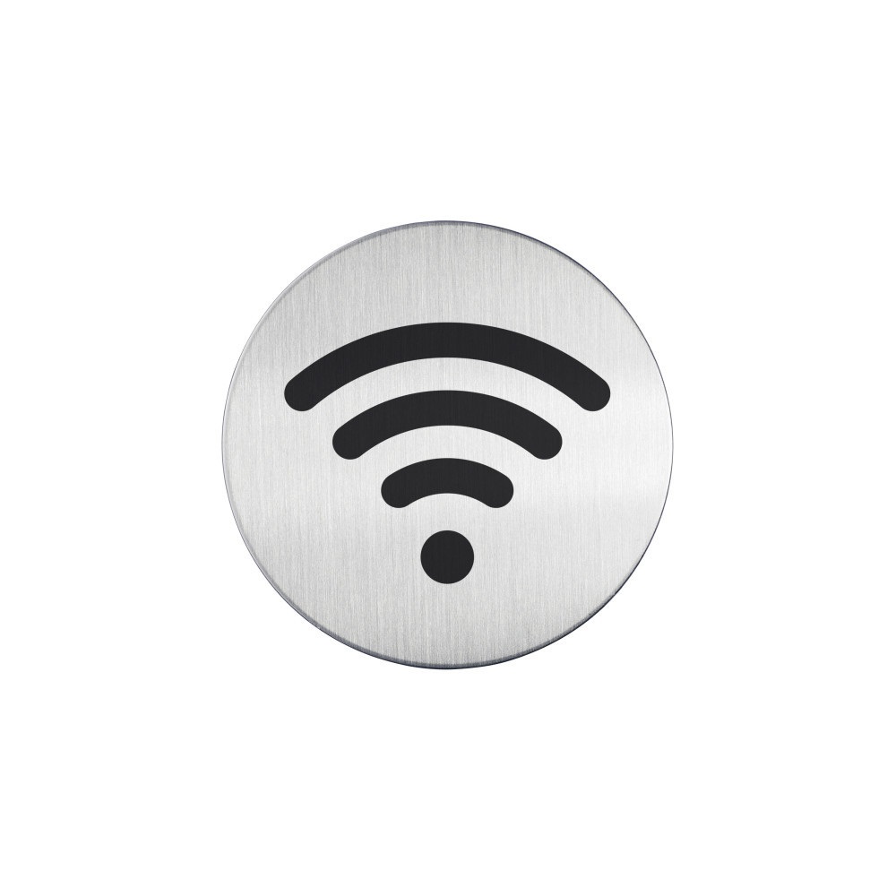 Piktogram, információs tábla, átmérő 83mm, WIFI Durable ezüst - Image 2