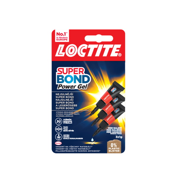Pillanatragasztó 3x1g Loctite Super Bond Power Gél Mini Trio