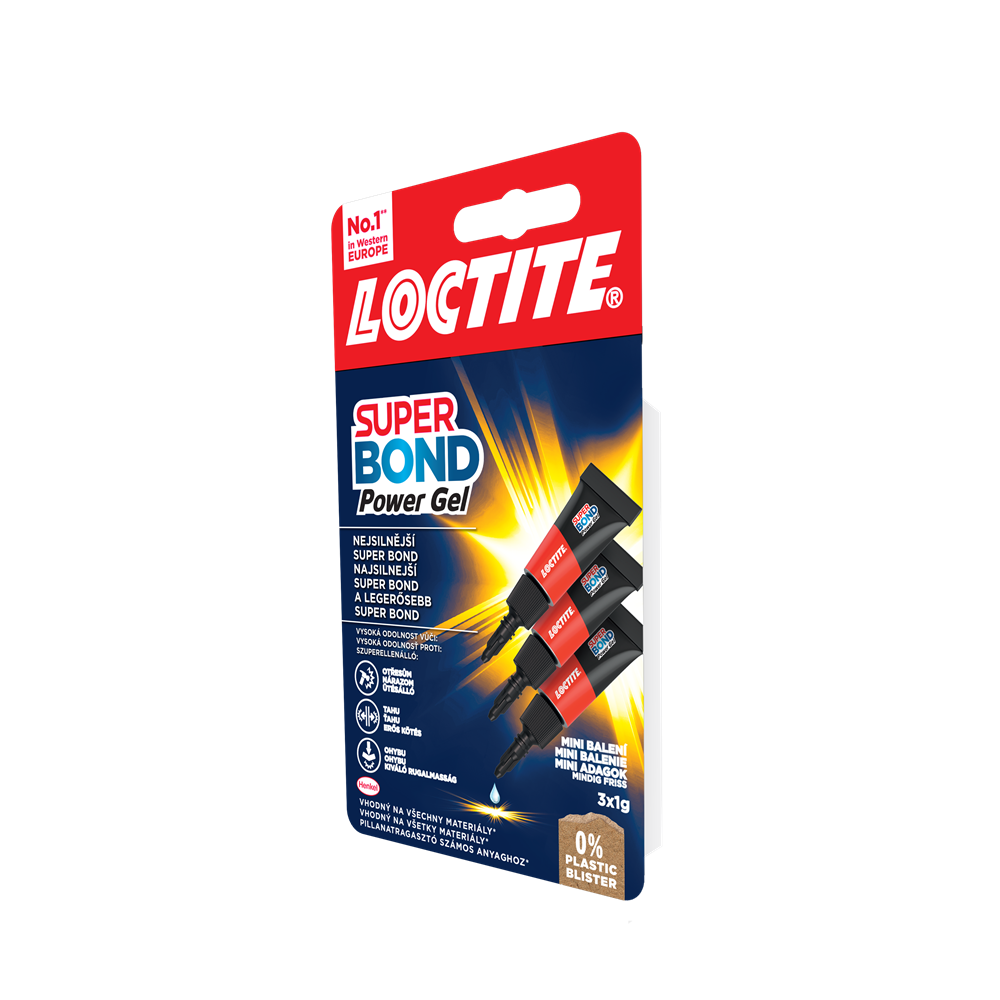 Pillanatragasztó 3x1g Loctite Super Bond Power Gél Mini Trio - Image 3