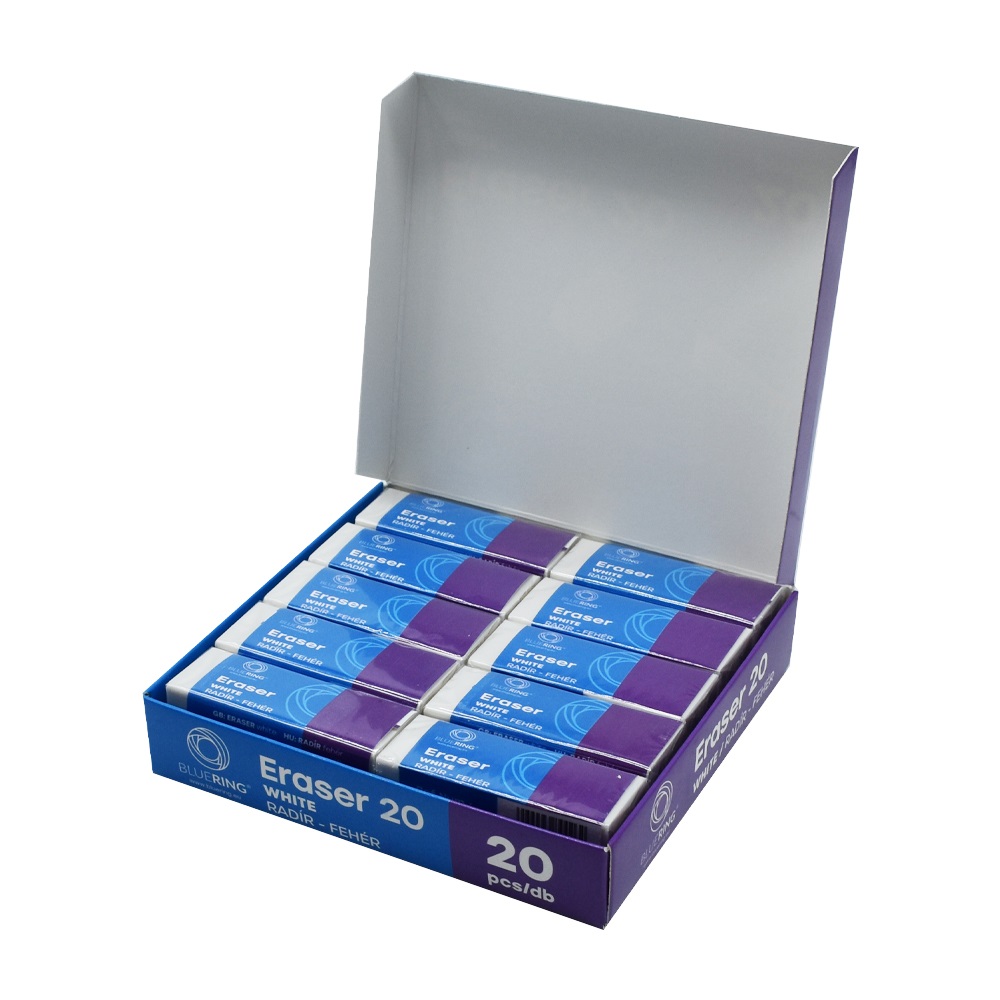 Radír 20-as fehér szögletes papír tokban Bluering® - Image 2