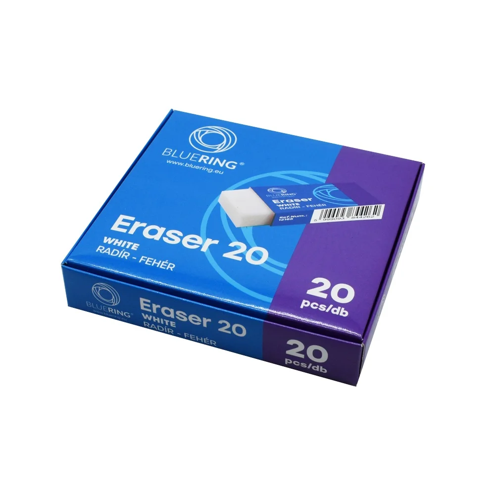 Radír 20-as fehér szögletes papír tokban Bluering® - Image 3
