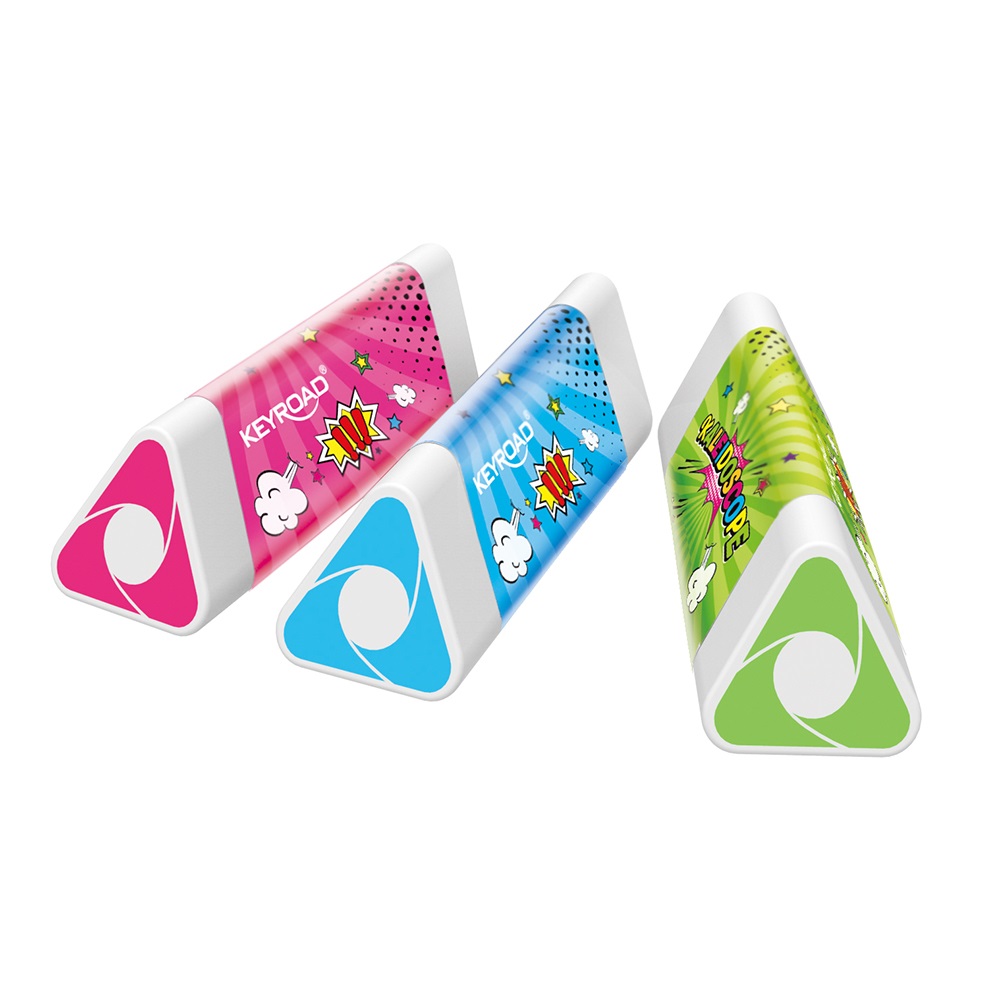 Radír, PVC mentes 24 db/display Keyroad Kaleidoscope vegyes színek - Image 5