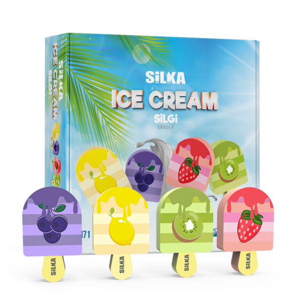 Radír, jégkrém, 36 db/display, Silka