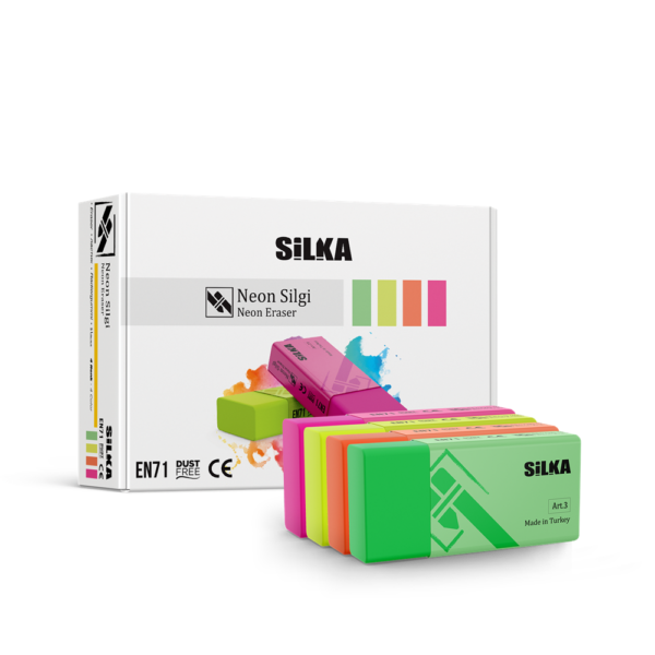 Radír, neon, 24 db/display Silka