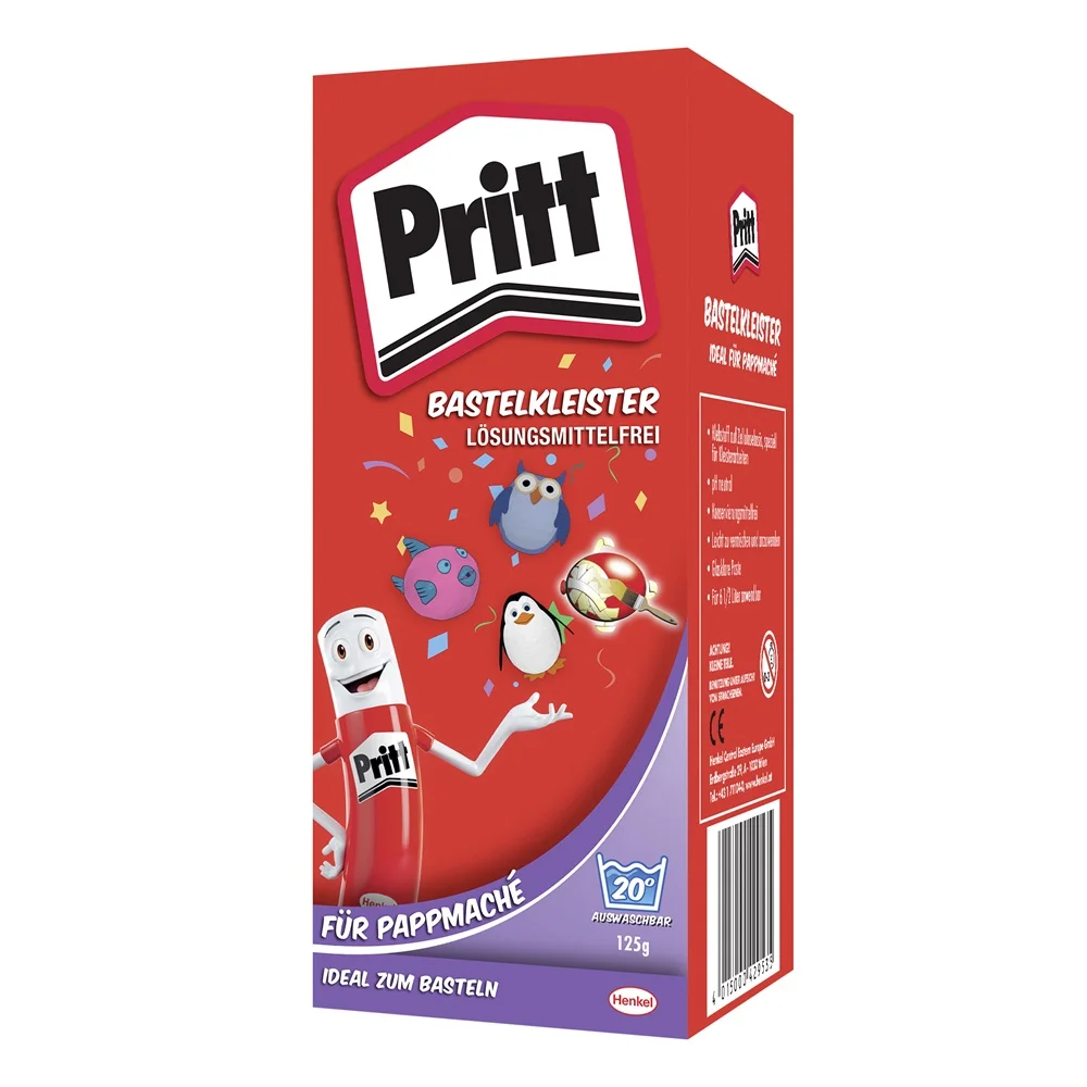 Ragasztó papír és háztartási por alapú 125 g Papírmasé Pritt