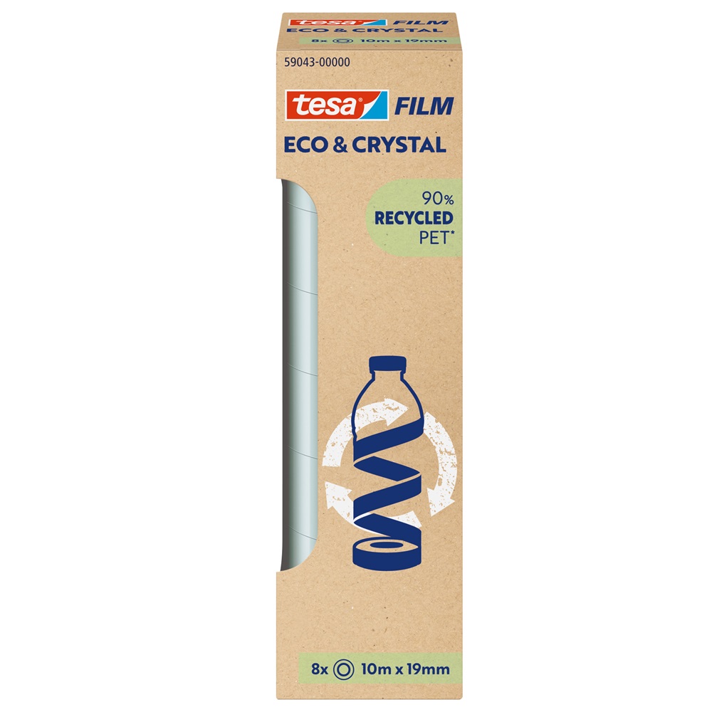 Ragasztószalag 19mmx10m irodai átlátszó újrahasznosított Tesa Eco & Crystal 8db/doboz - Image 3