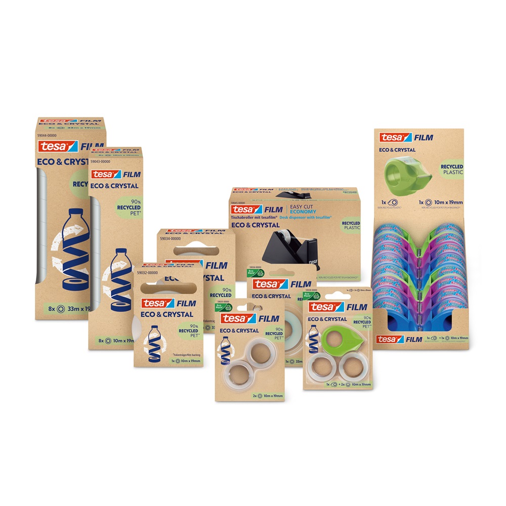 Ragasztószalag 19mmx33m irodai átlátszó újrahasznosított Tesa Eco & Crystal 8db/doboz - Image 2