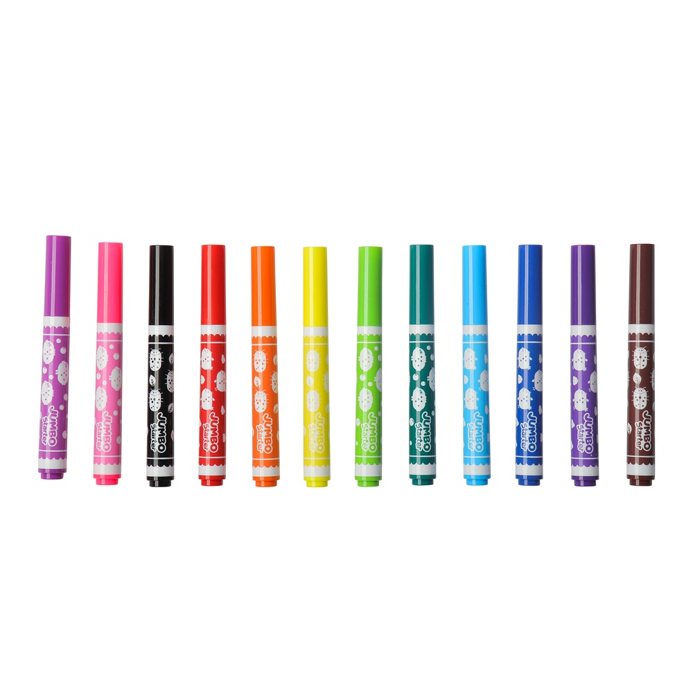 Rostirón, filctoll készlet, 5 mm, 12 db/bliszter, Keyroad Jumbo, vegyes színek - Image 2