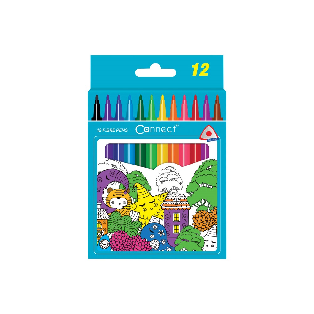 Rostirón, filctoll készlet, Connect háromszög testű, 12 klf. Szín - Image 2