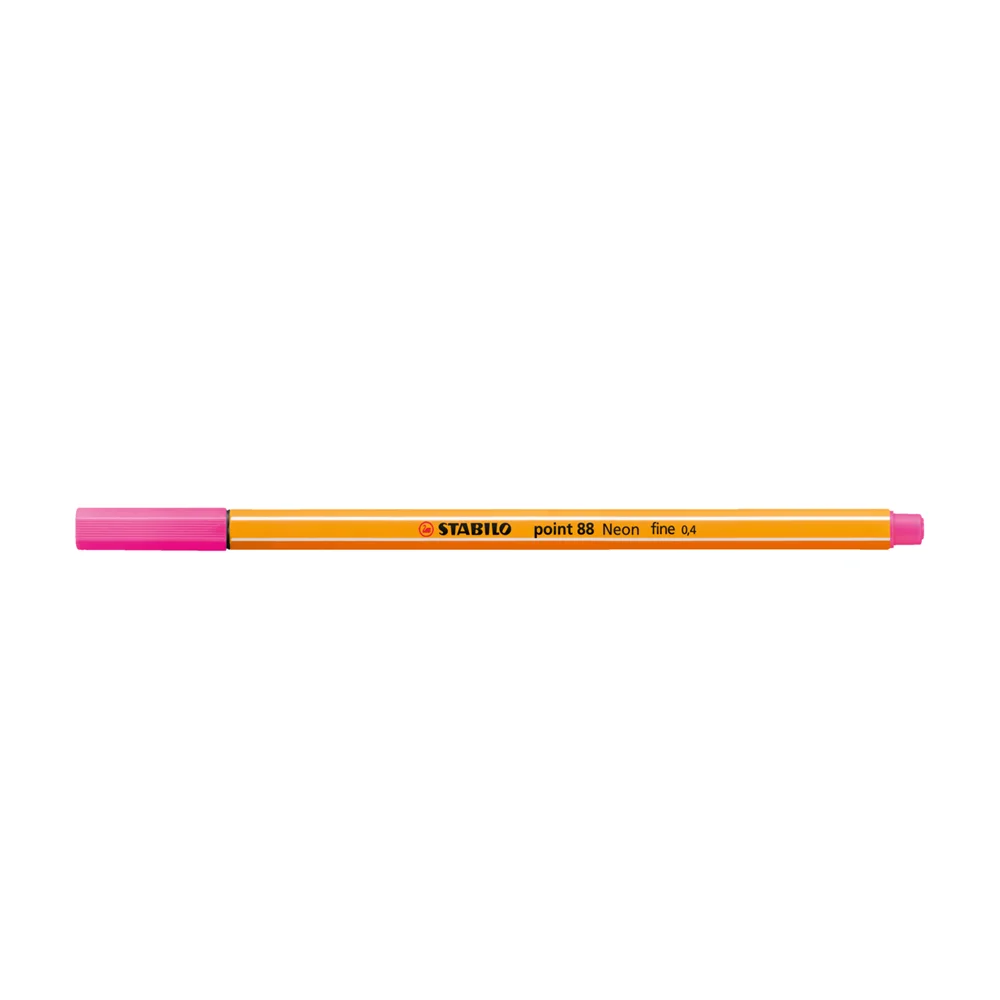 Rostirón, tűfilc 0,4mm, STABILO Point 88 neon rózsaszín
