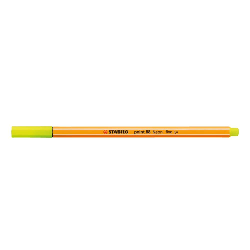 Rostirón, tűfilc 0,4mm, STABILO Point 88 neon sárga