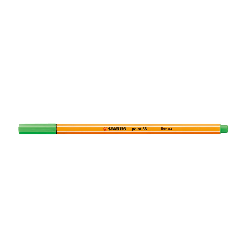 Rostirón, tűfilc 0,4mm, STABILO Point 88 világoszöld