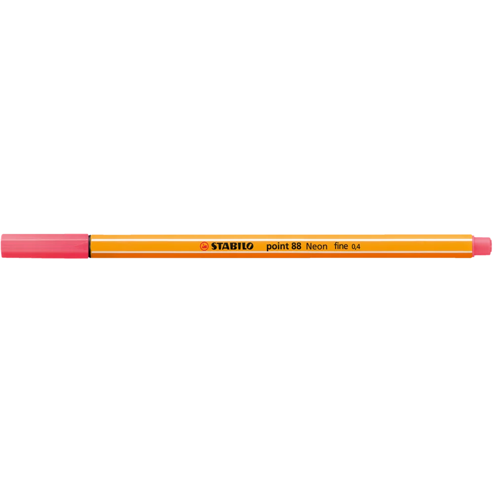 Rostirón, tűfilc 0,4mm, STABILO Point 88 neon piros