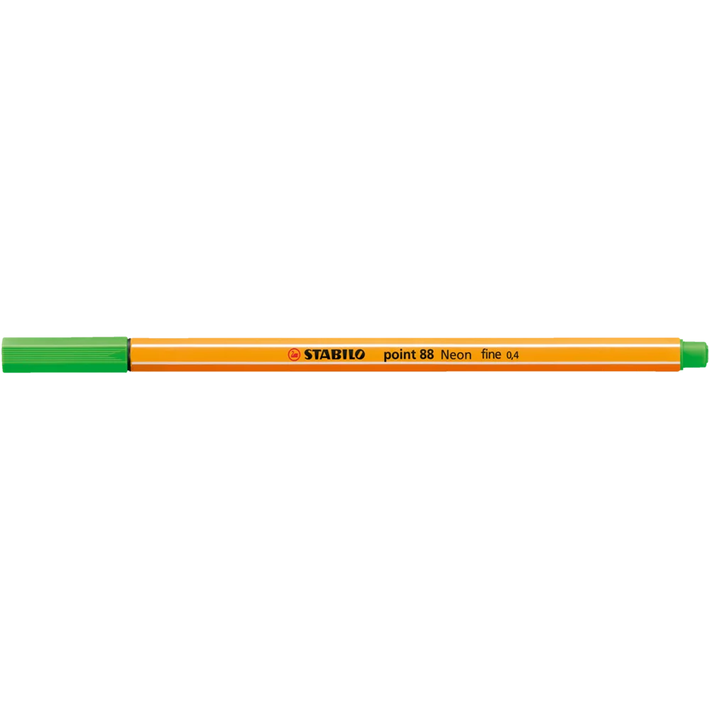 Rostirón, tűfilc 0,4mm, STABILO Point 88 neon zöld