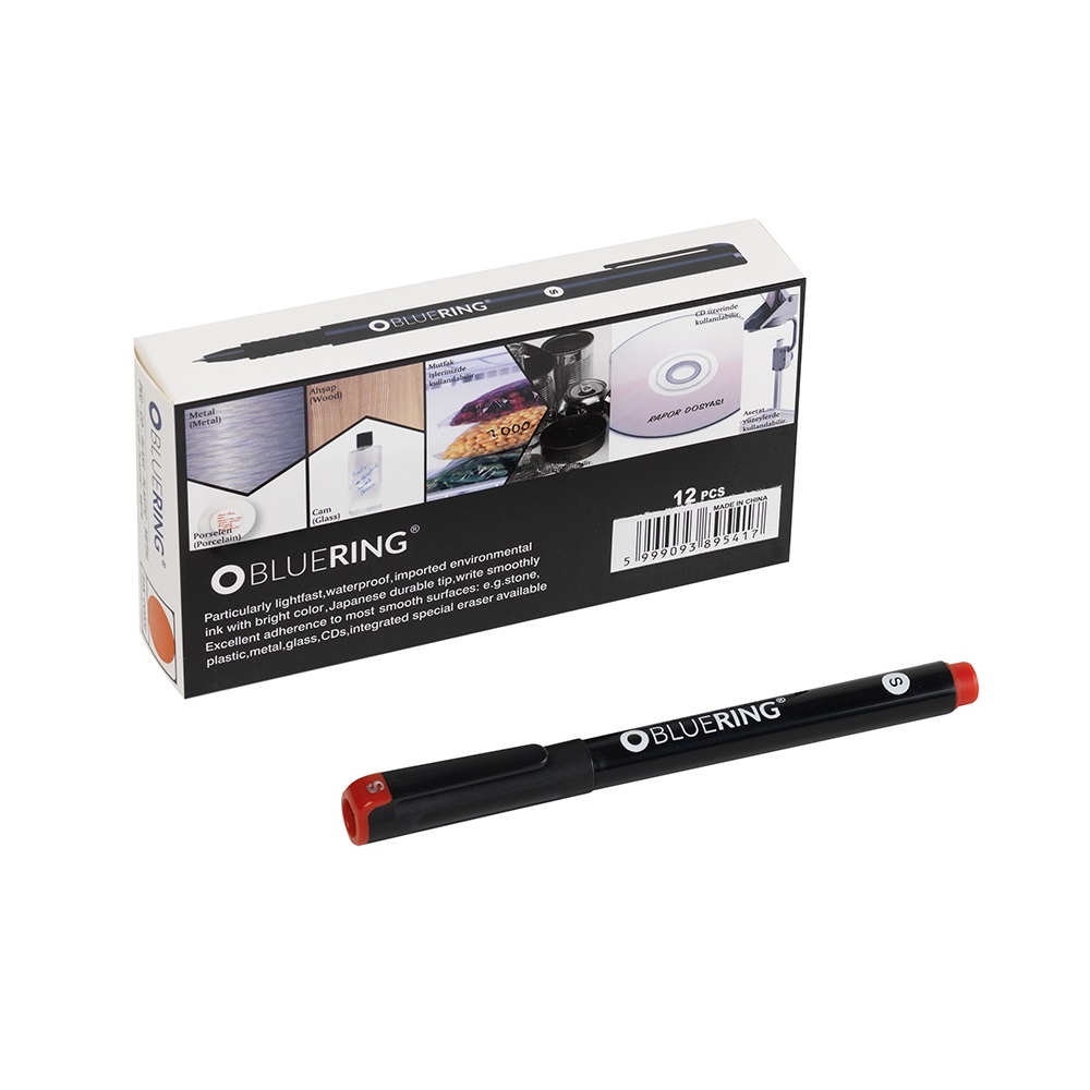 Rostirón, tűfilc alkoholos 0,4mm, OHP Bluering® S piros - Image 3