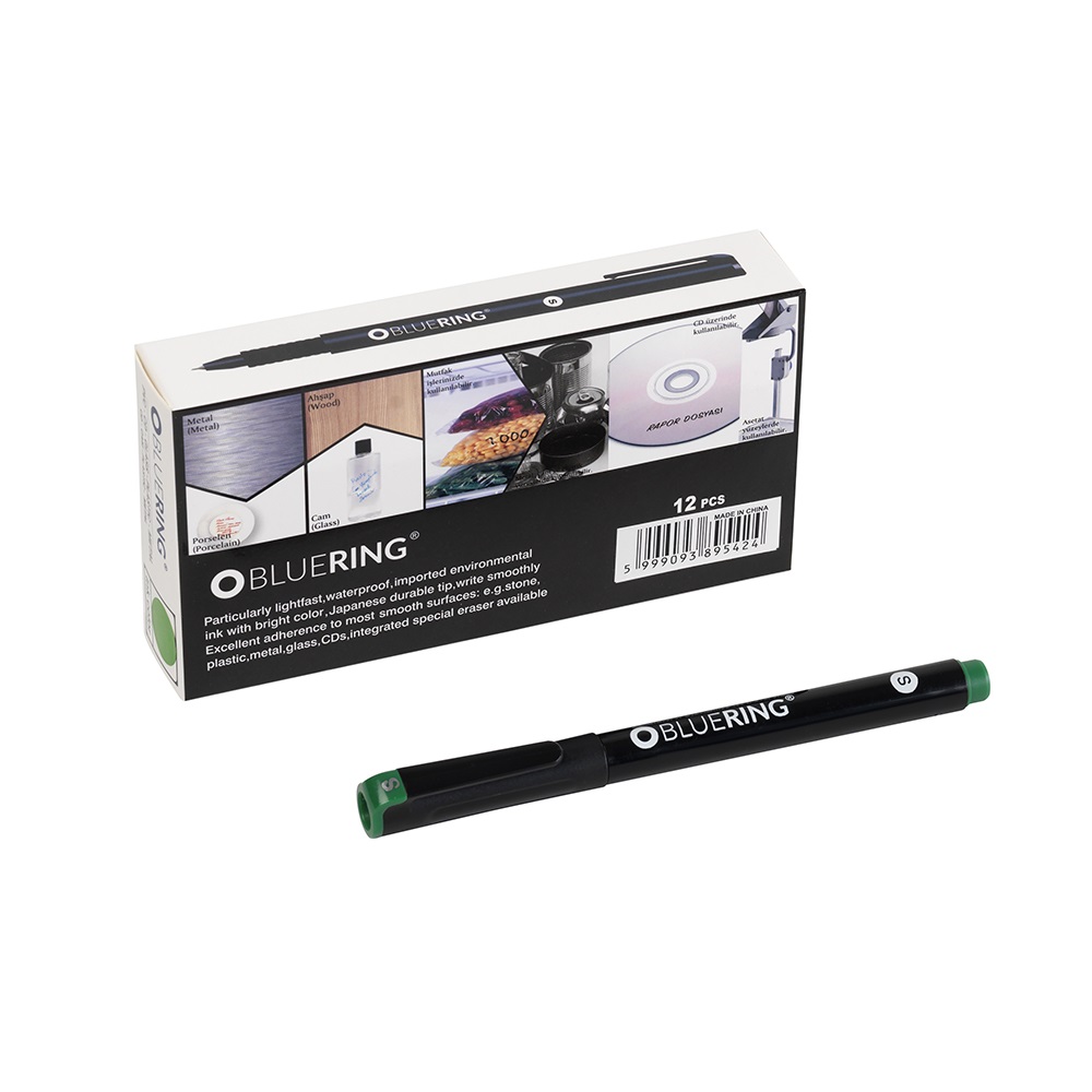 Rostirón, tűfilc alkoholos 0,4mm, OHP Bluering® S zöld - Image 3