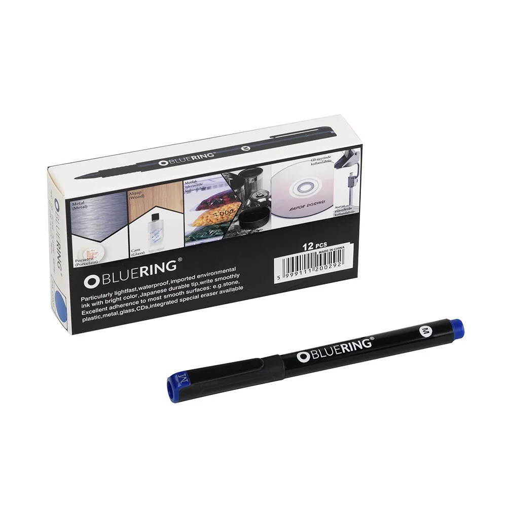Rostirón, tűfilc alkoholos 1mm, OHP Bluering® M kék - Image 3
