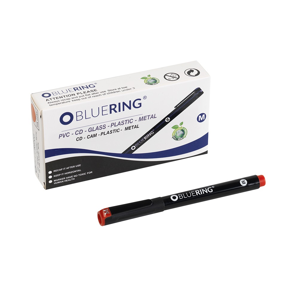 Rostirón, tűfilc alkoholos 1mm, OHP Bluering® M piros - Image 2