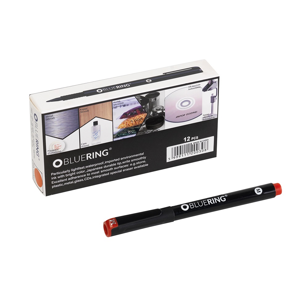 Rostirón, tűfilc alkoholos 1mm, OHP Bluering® M piros - Image 3