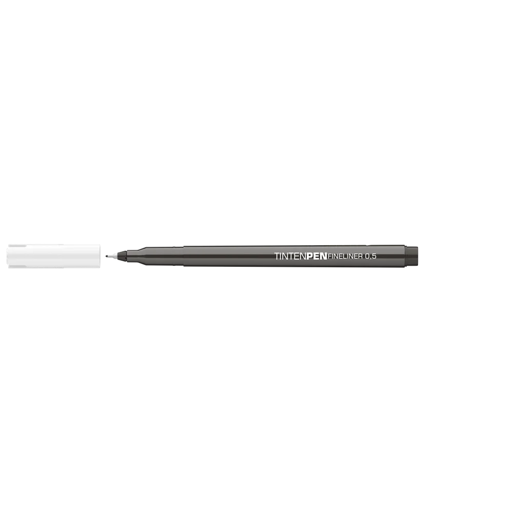 Rostirón, tűfilc vízbázisú, 0,5mm, kerek test, Tinten Pen Ico fekete