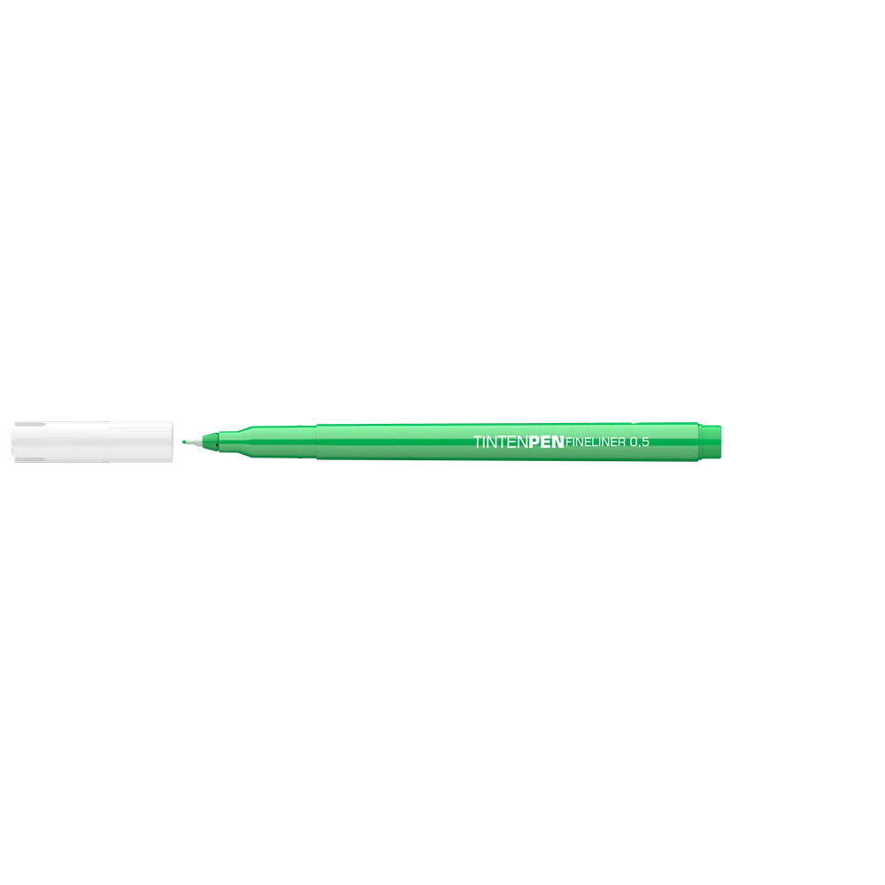 Rostirón, tűfilc vízbázisú, 0,5mm, kerek test, Tinten Pen Ico zöld