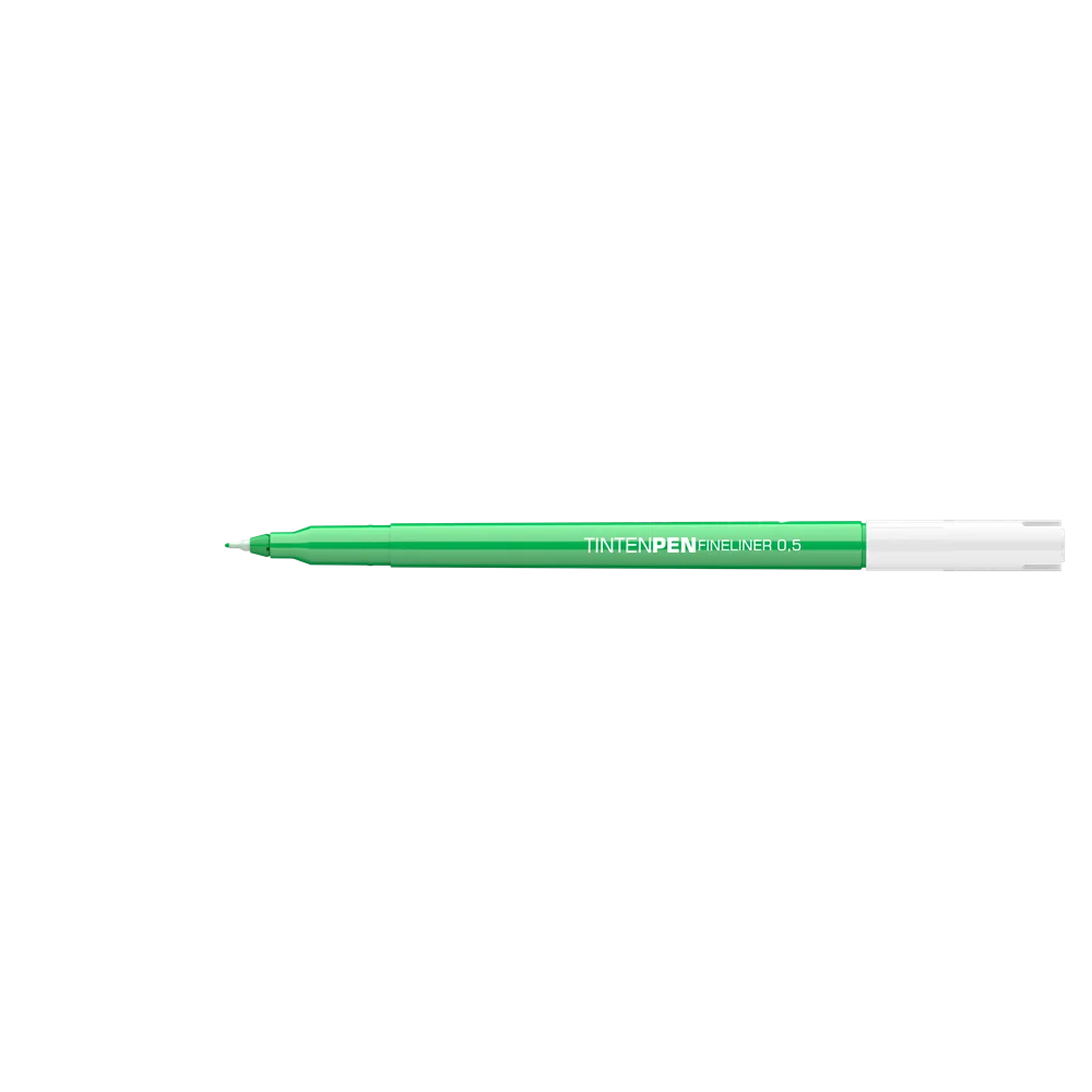 Rostirón, tűfilc vízbázisú, 0,5mm, kerek test, Tinten Pen Ico zöld - Image 2