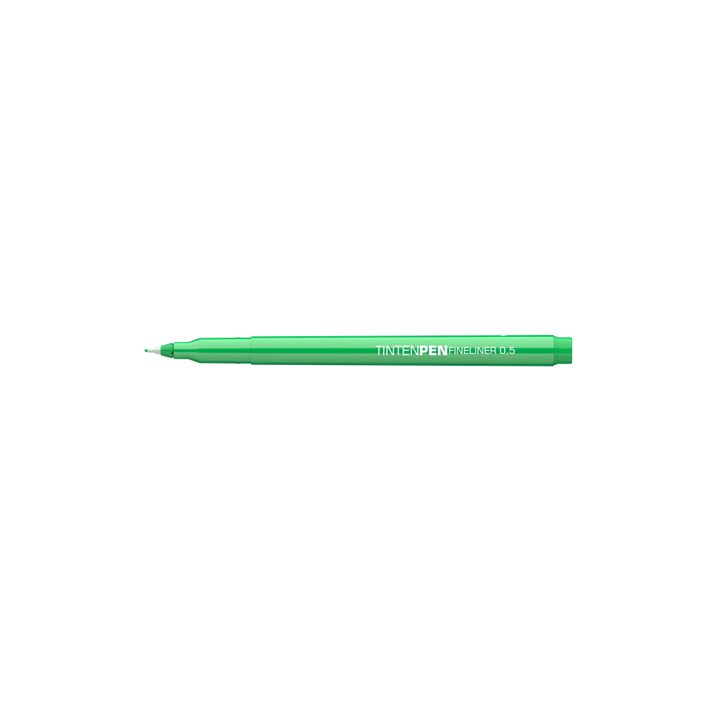 Rostirón, tűfilc vízbázisú, 0,5mm, kerek test, Tinten Pen Ico zöld - Image 3