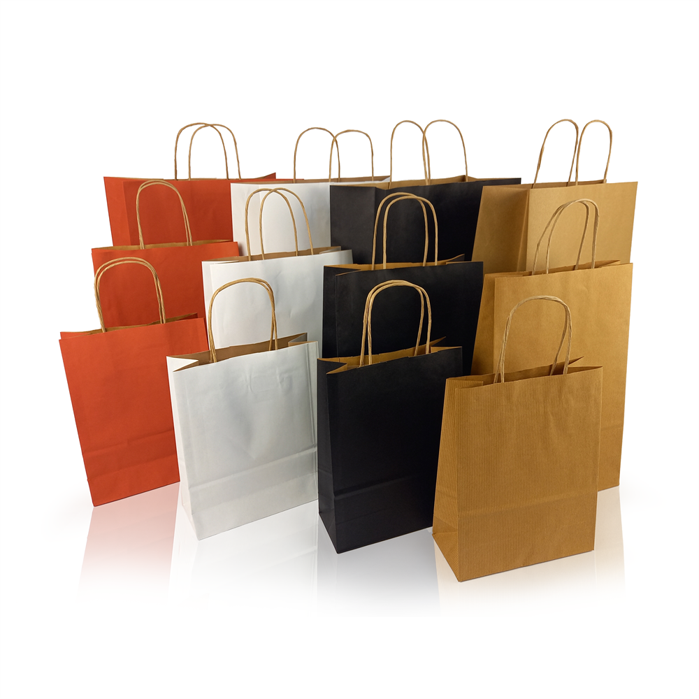 Sodrottfüles papírtáska 220x330mm 100mm talp M méret 200 db/doboz, fehér - Image 5