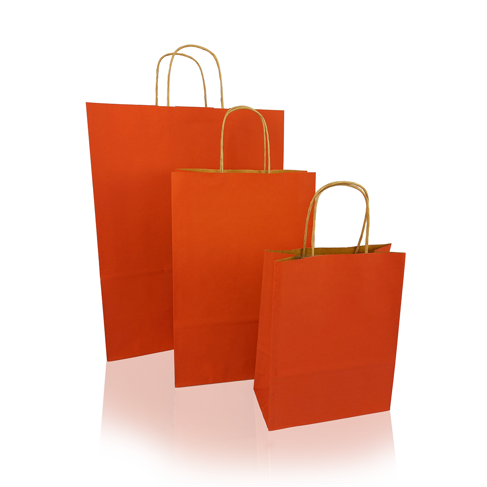 Sodrottfüles papírtáska 220x330mm 100mm talp M méret 200 db/doboz, piros - Image 2