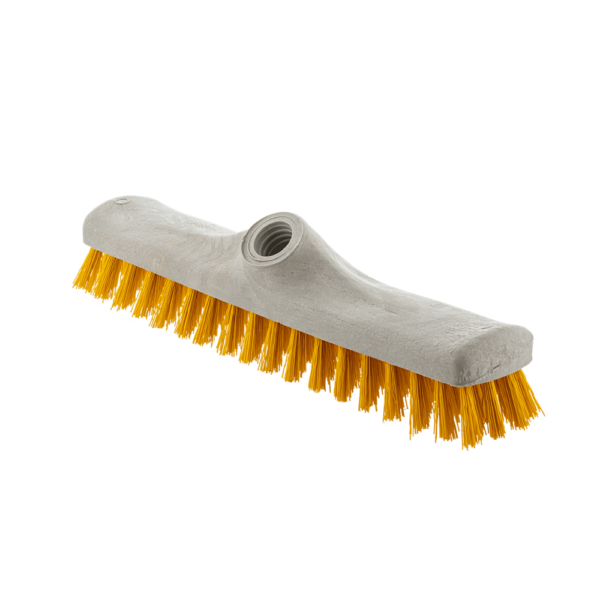 Súrolókefe fej műanyag menetes véggel 30 cm Bodtrix Bonus_B874 sárga