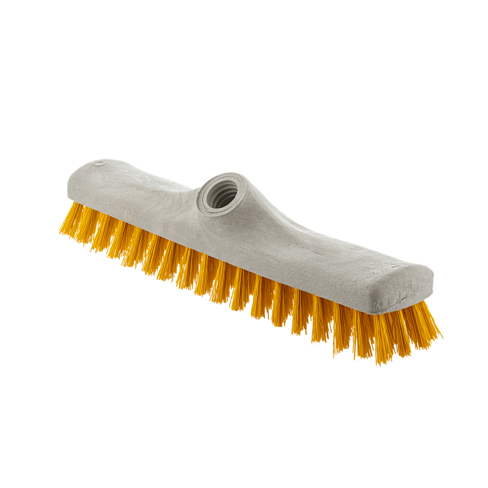 Súrolókefe fej műanyag menetes véggel 30 cm Bodtrix Bonus_B874 sárga