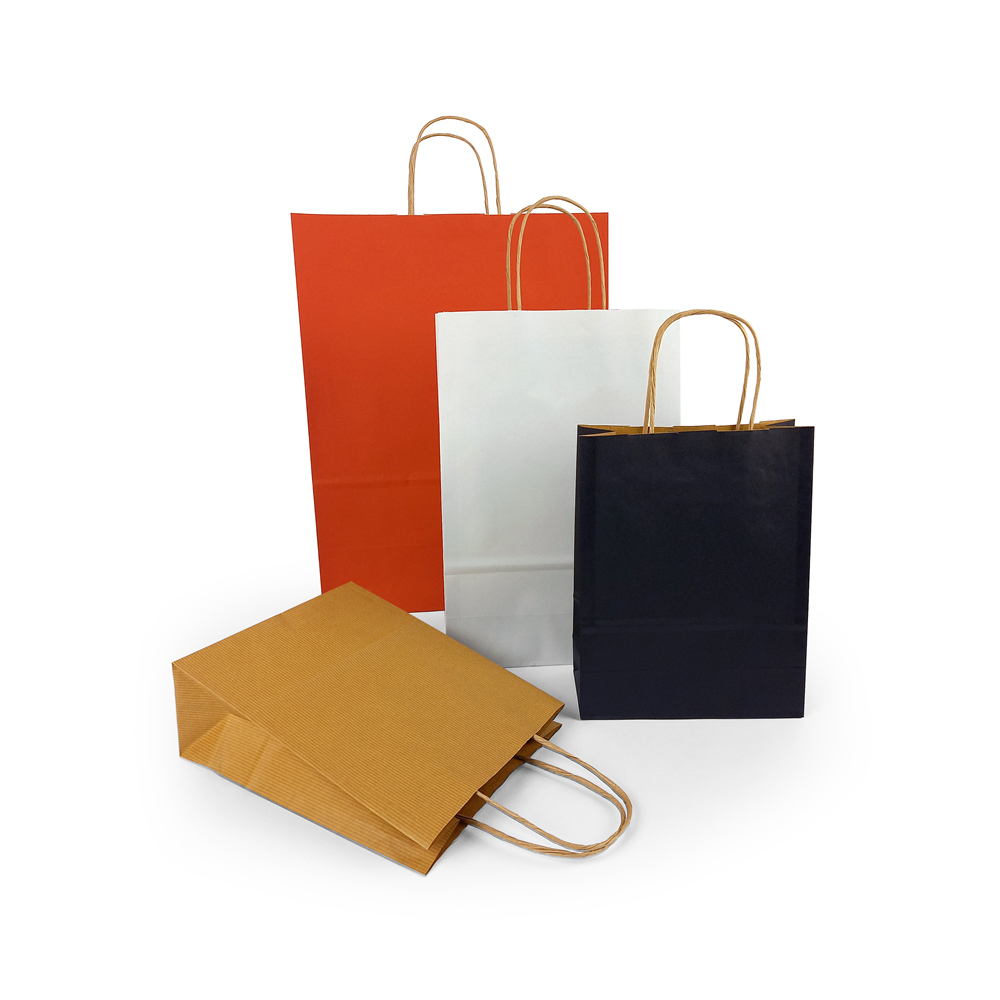 Sodrottfüles papírtáska 320x420mm 150mm talp L méret 200 db/doboz, bordázott barna - Image 6