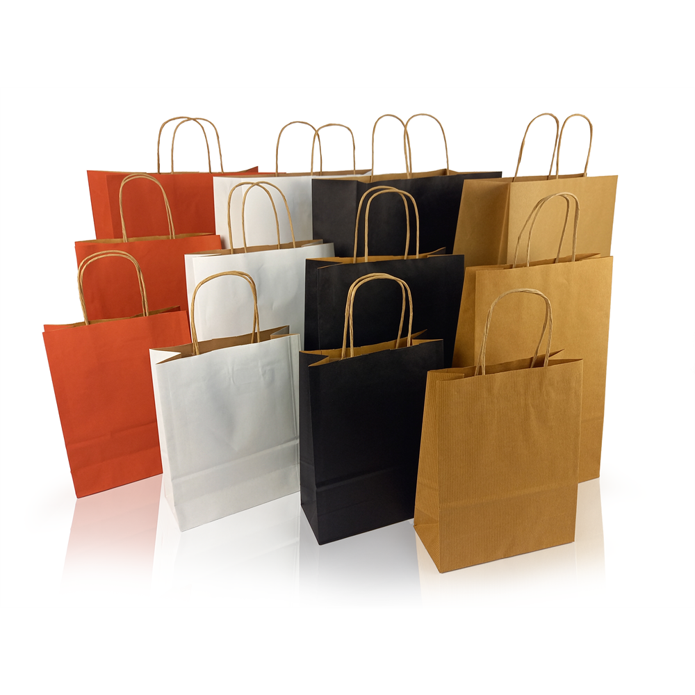 Sodrottfüles papírtáska 320x420mm 150mm talp L méret 200 db/doboz, bordázott barna - Image 7