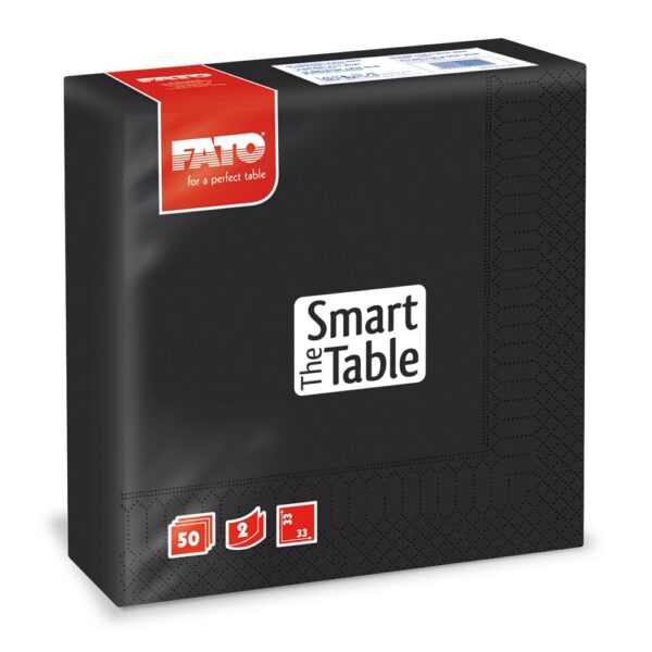 Szalvéta 2 rétegű 33 x 33 cm 50 lap/cs Fato Smart Table fekete_82622500