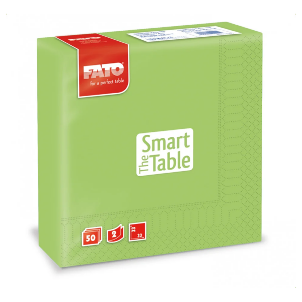 Szalvéta 2 rétegű 33 x 33 cm 50 lap/cs Fato Smart Table zöldalma_82623200