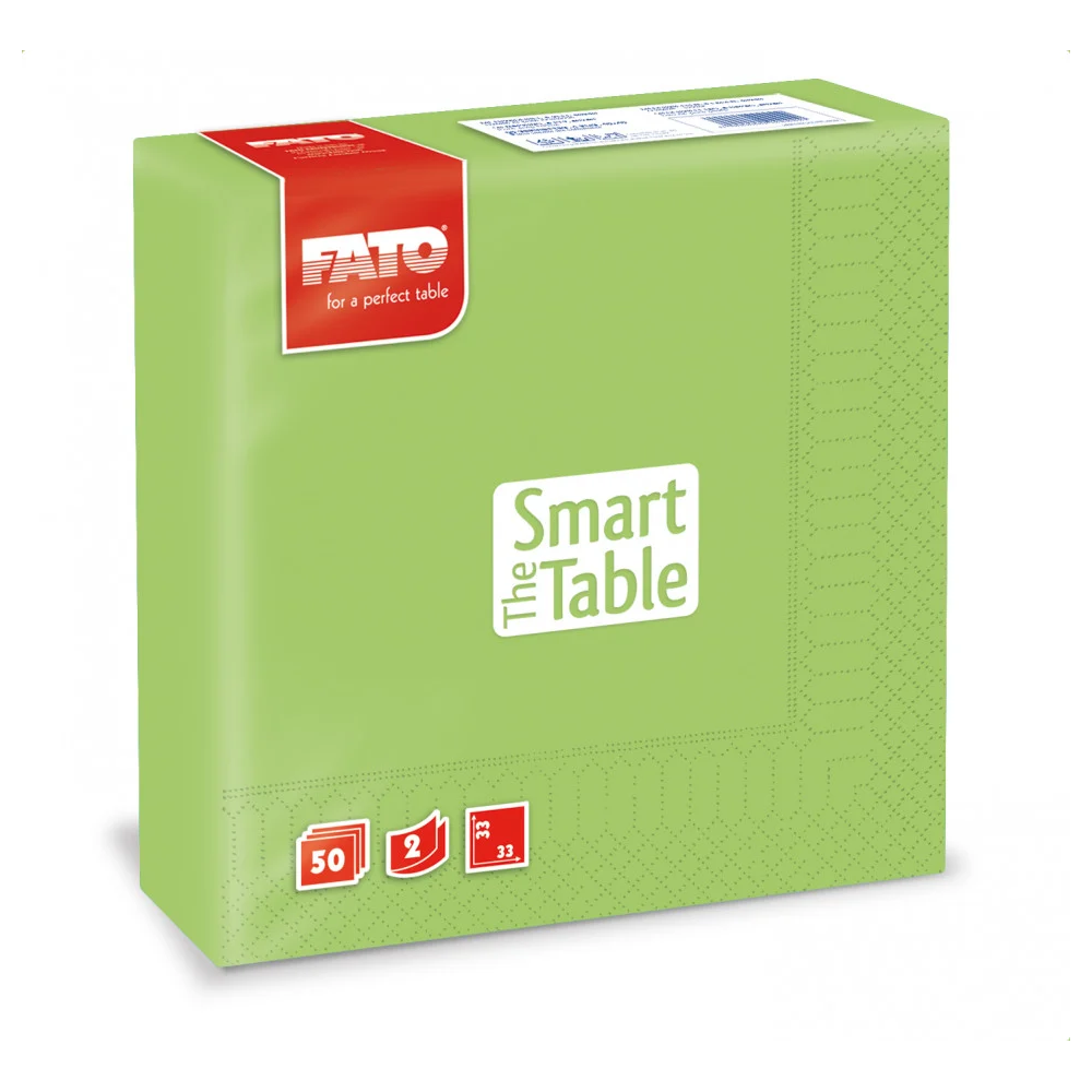 Szalvéta 2 rétegű 33 x 33 cm 50 lap/cs Fato Smart Table zöldalma_82623200