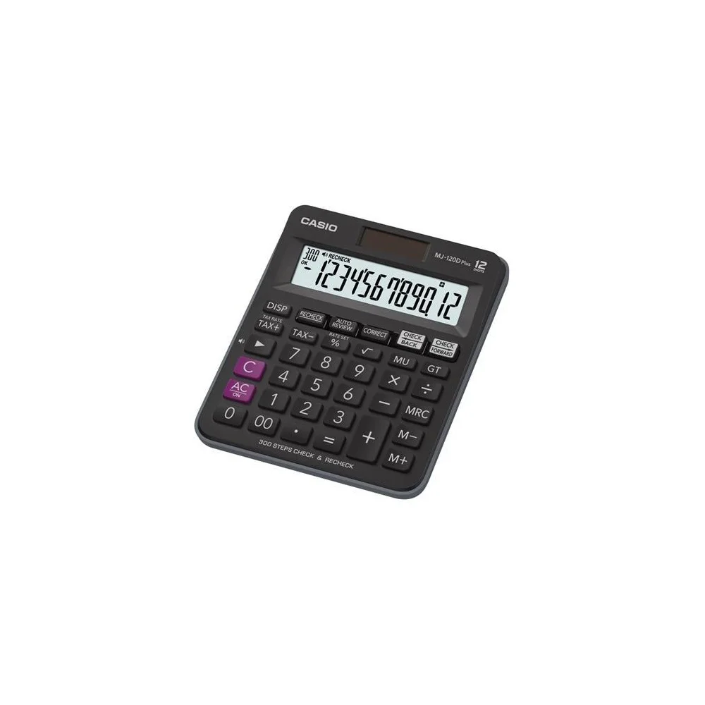Számológép asztali 12 digit nagy, döntött kijelző Casio MJ 120 D PLUS fekete - Image 2