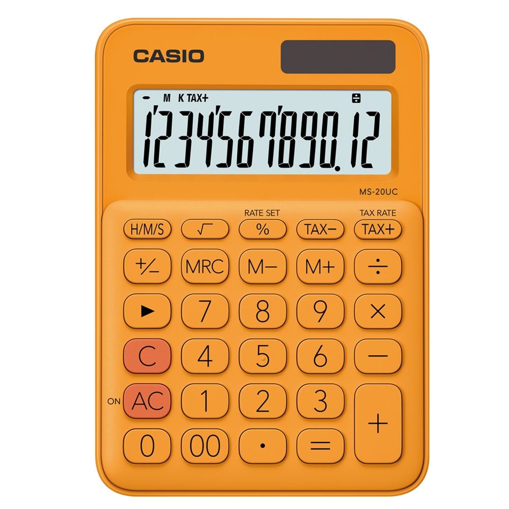 Számológép asztali 12 digit nagy kijelző Casio MS 20 UC narancssárga - Image 2