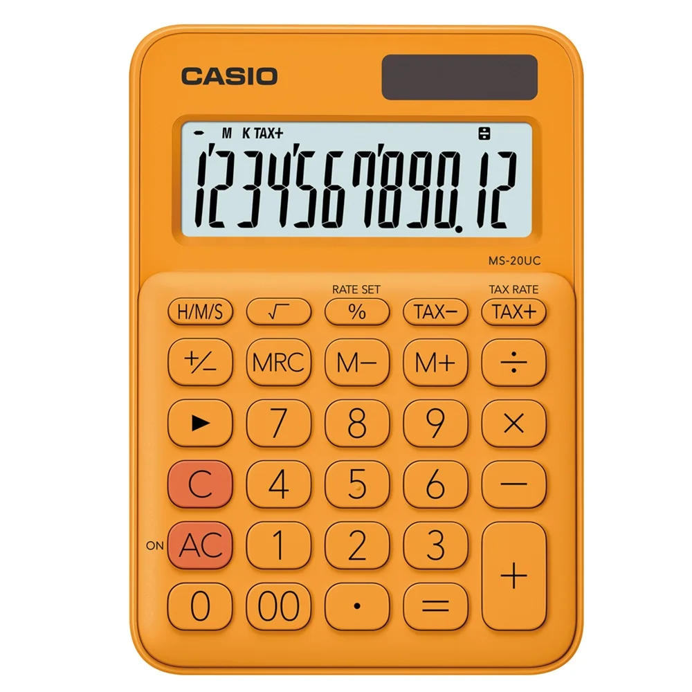 Számológép asztali 12 digit nagy kijelző Casio MS 20 UC narancssárga - Image 2