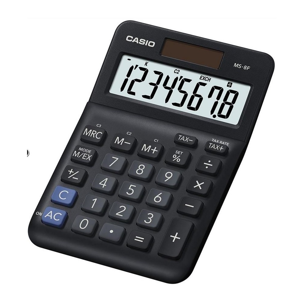 Számológép asztali 8 digit nagy, döntött kijelző Casio MS 8 F fekete - Image 2