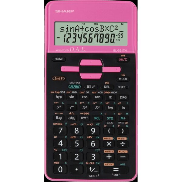 Számológép tudományos 272 funkciós 2 soros Sharp EL-531THB-PK rózsaszín