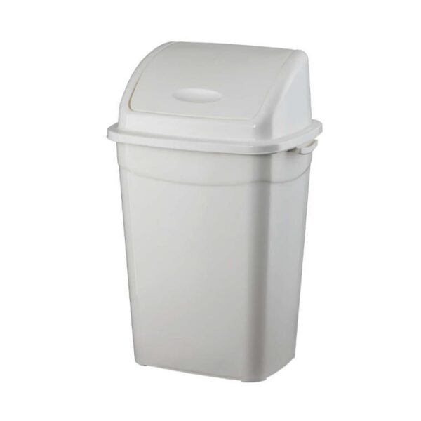 Szemetes kuka billenő fedéllel műanyag 16 literes fehér UP118-001