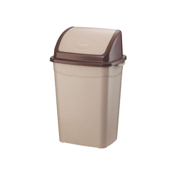 Szemetes kuka billenő fedéllel műanyag 4 literes barna UP114