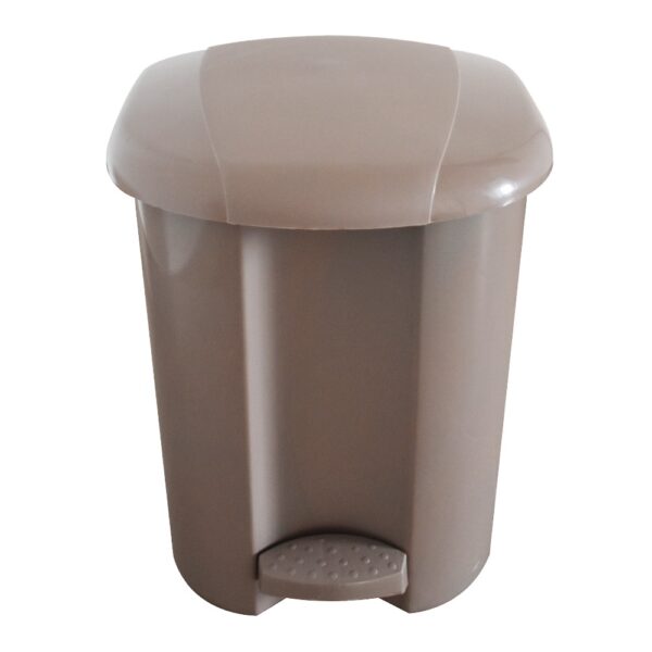 Szemetes kuka pedálos műanyag 17 literes, barna