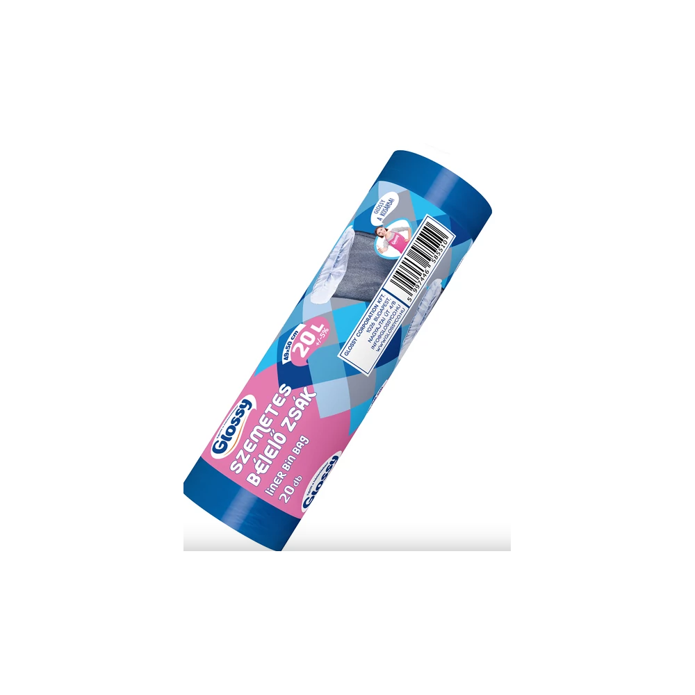 Szemeteszsák 20 liter 49 x 50 cm 20 db/tekercs kék_Glossy